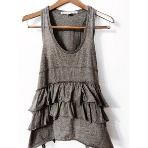 Chelsea & Violet ruffled racerback tank top nwot